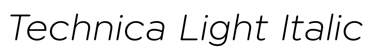Technica Light Italic